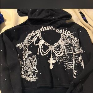 PacSun Black Hoodie with White Graphic